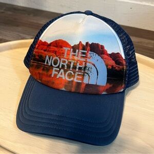 The North Face Foam Trucker Hat - O/S, Adjustable Snap Back, Mountain Scene